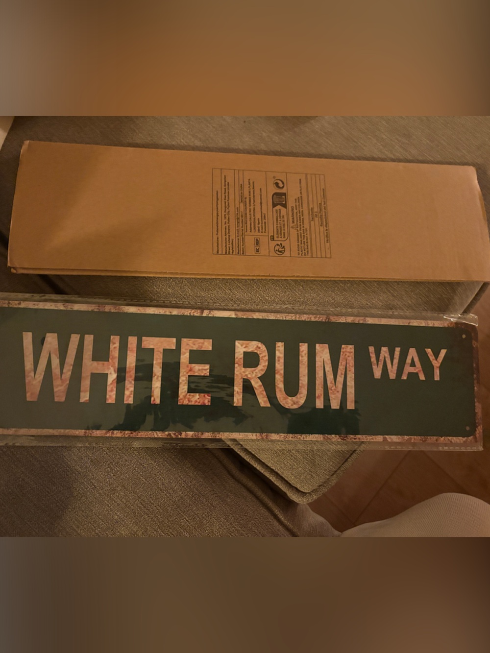 White Rum Way Wall Sig Wall Decor